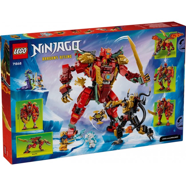 LEGO NINJAGO 71868 Wyldfyre's Transforming Dragon Mech