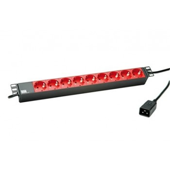 Bachmann 333.937 power extension 2 m 9 AC outlet(s) Indoor Black, Red