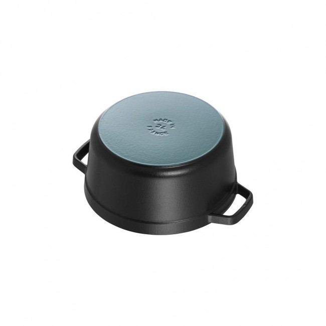 Staub Round Cast Iron Casserole - 3.8 ltr, Black Staub Round Cast Iron Casserole - 3.8 ltr, Black