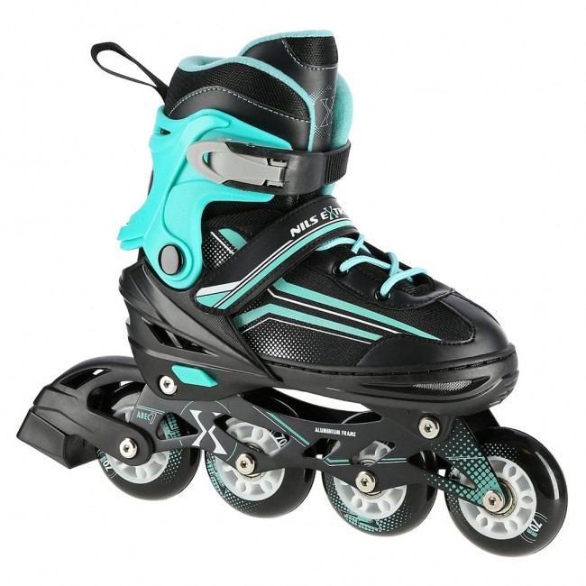 NILS EXTREME NH18190 2IN1 SKATES BLACK/BLUE SIZE. M (34-38)) WITH INTERCHANGEABLE HOCKEY SKATES NILS EXTREME NH18190 2IN1 SKATES BLACK/BLUE SIZE. M (34-38)) WITH INTERCHANGEABLE HOCKEY SKATES