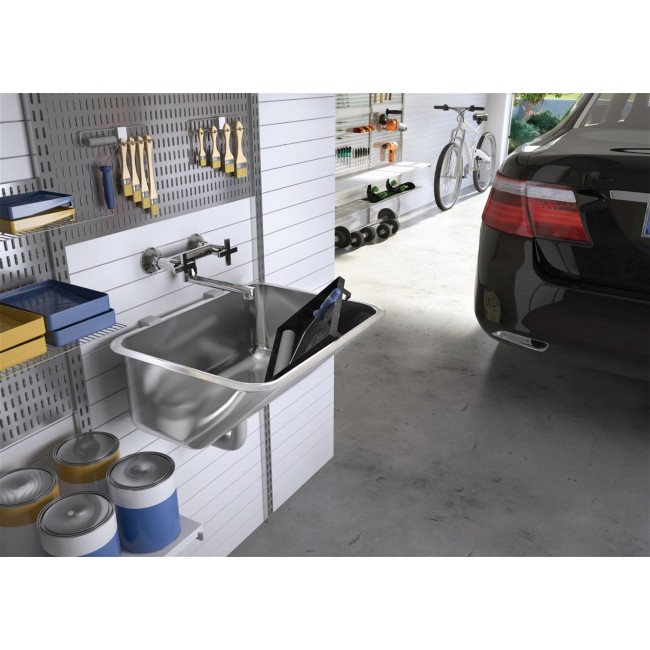 1-bowl utility sink - recessed or wall-mounted