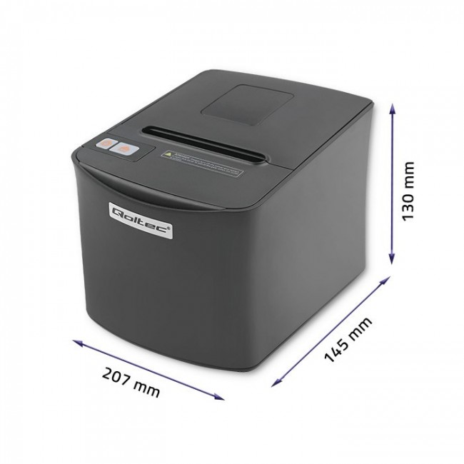 Qoltec 50256 Receipt printer RTP-0256 | voucher | thermal | High Speed | 203 dpi | USB