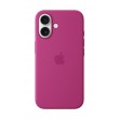 Silicone Apple iPhone16 Case w/ MagSafe - Fuchsia