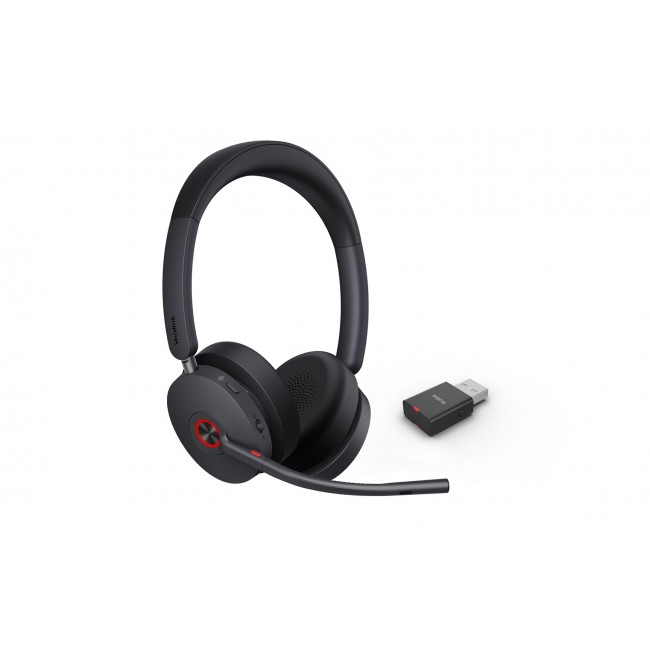 Yealink WH68 Hybrid with Charging Stand Headset Wired & Wireless Head-band Calls/Music USB Type-C Bluetooth Black