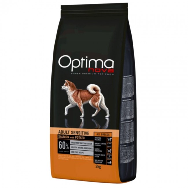 OPTIMANOVA Adult Sensitive Salmon & Potato - dry dog food - 2kg
