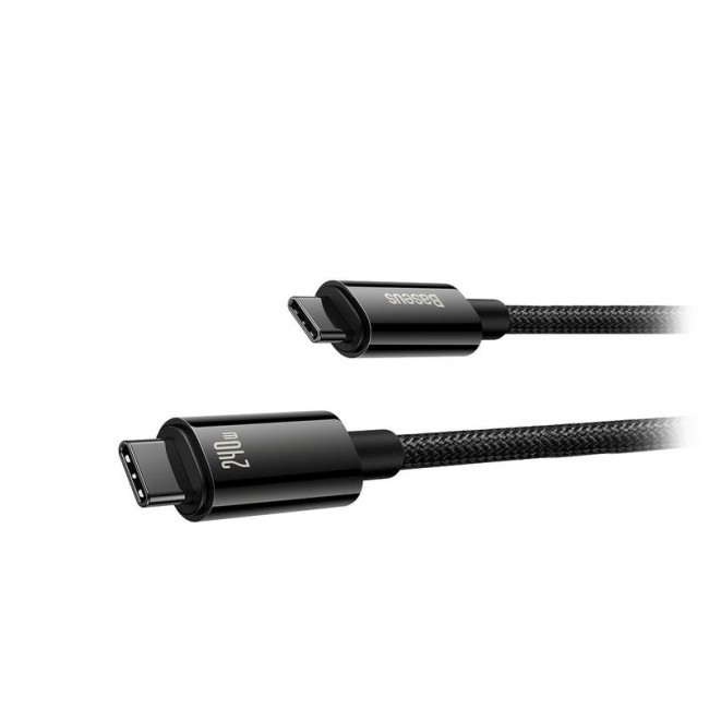 Kabel Baseus Tungsten Gold USB-C to USB-C 480 Mb/s QC 240 W PD 2 m Black