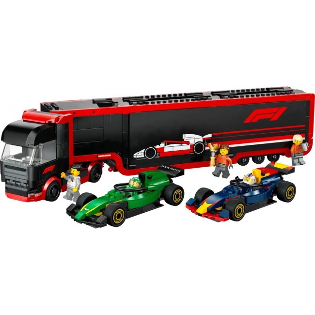 LEGO CITY 60445 F1 - Truck with RB20 & AMR24 F1 Cars