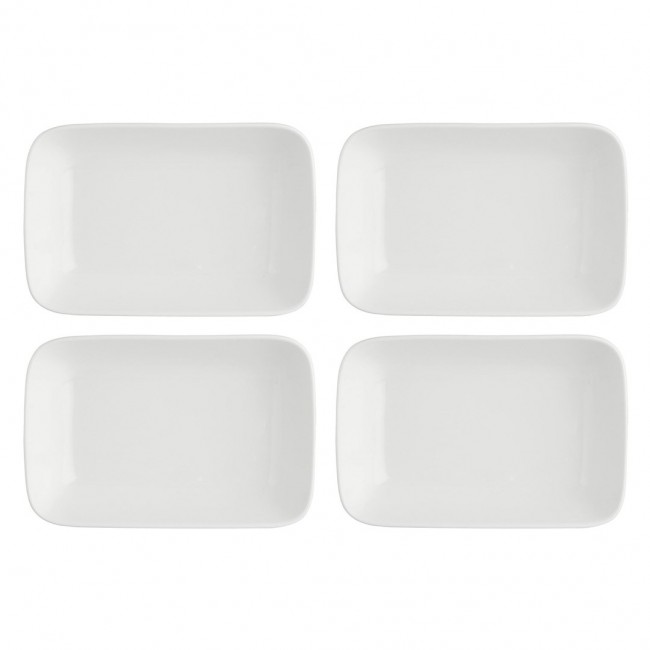 LA PORCELLANA BIANCA ESSENZIALE NEW AGE Set of 4 rectangular bowls 22 x 15 cm LA PORCELLANA BIANCA ESSENZIALE NEW AGE Set of 4 rectangular bowls 22 x 15 cm