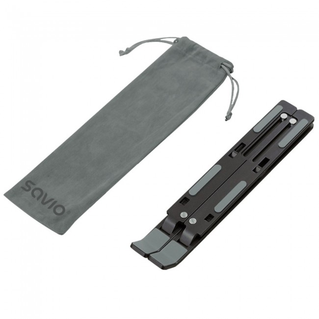SAVIO PB-05 Office stand for laptop and tablet, black, aluminium SAVIO PB-05 Office stand for laptop and tablet, black, aluminium