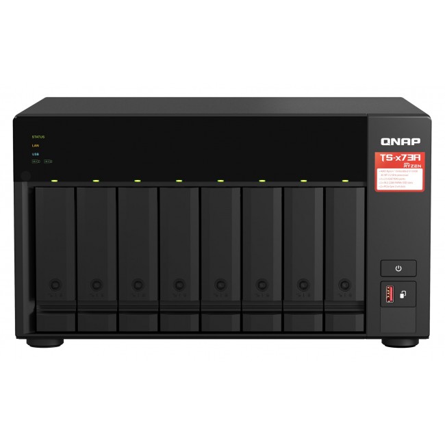 QNAP TS-873A NAS Tower Ryzen Embedded V1500B 8 GB DDR4 0 TB QNAP Turbo System Black QNAP TS-873A NAS Tower Ryzen Embedded V1500B 8 GB DDR4 0 TB QNAP Turbo System Black