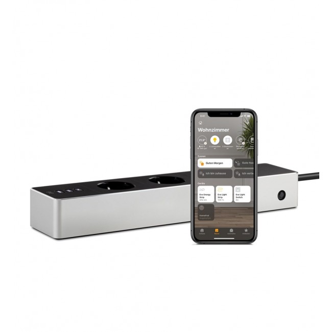 Eve Energy Strip Black, White 3 AC outlet(s) 120-230 V 1.9 m Eve Energy Strip Black, White 3 AC outlet(s) 120-230 V 1.9 m