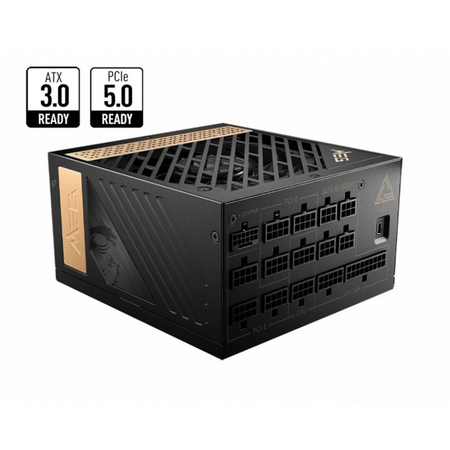 MSI MEG AI1300P PCIE5 power supply unit 1300 W 24-pin ATX ATX Black MSI MEG AI1300P PCIE5 power supply unit 1300 W 24-pin ATX ATX Black