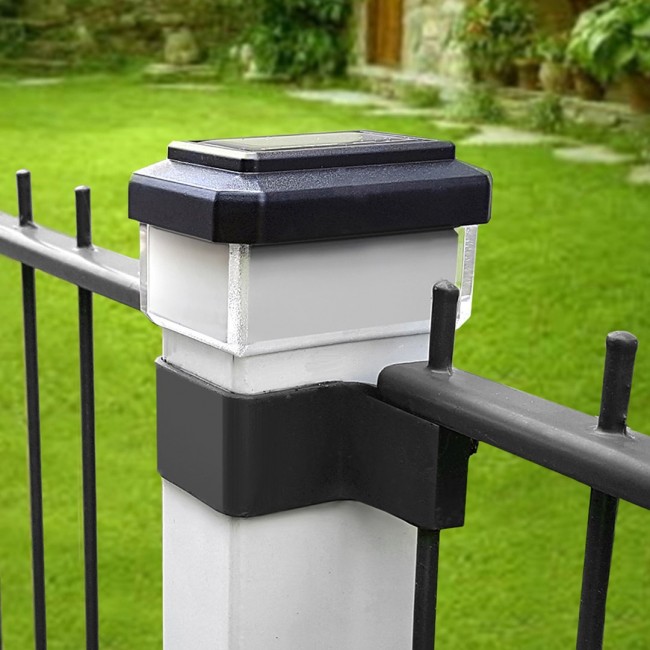GreenBlue Solar LED Post Light, 80x80mm, Envelope-Shaped Canopy, 3200K, GB127 WW