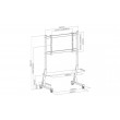 ART SD-22 MOBILE STAND + LCD/LED TV MOUNT 45-90