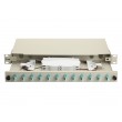 Equip 12-Port Fiber Optic Splice Box, LC Duplex, OM3, 1U, Equipped, Grey