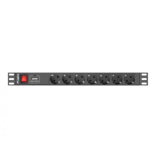 LANBERG PDU RACK POWER STRIP (1U,10A,7X SHUKO,2M)