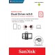 SanDisk Ultra Dual m3.0 USB flash drive 32 GB USB Type-A / Micro-USB 3.2 Gen 1 (3.1 Gen 1) Black, Silver, Transparent