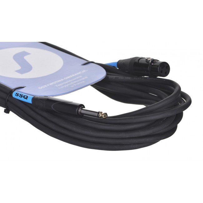 SSQ Cable XZJM10 - Jack mono - XLR female cable, 10 metres SSQ Cable XZJM10 - Jack mono - XLR female cable, 10 metres