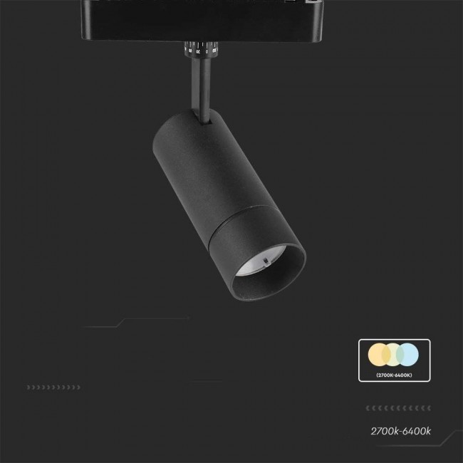 Luminaire Overhang Rail 48V V-TAC 8W LED SMART WiFi TRACKLIGHT 3in1 Black VT-908D 2700K-6400K 700lm Luminaire Overhang Rail 48V V-TAC 8W LED SMART WiFi TRACKLIGHT 3in1 Black VT-908D 2700K-6400K 700lm