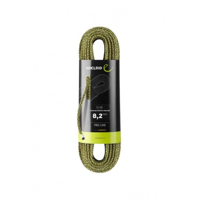 Starling protect pro dry rope 8.2mm 60m-yellow-night EDELRID