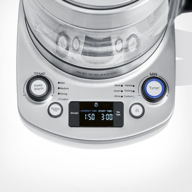 Severin WK 3422 electric kettle 1.7 L 3000 W Stainless steel
