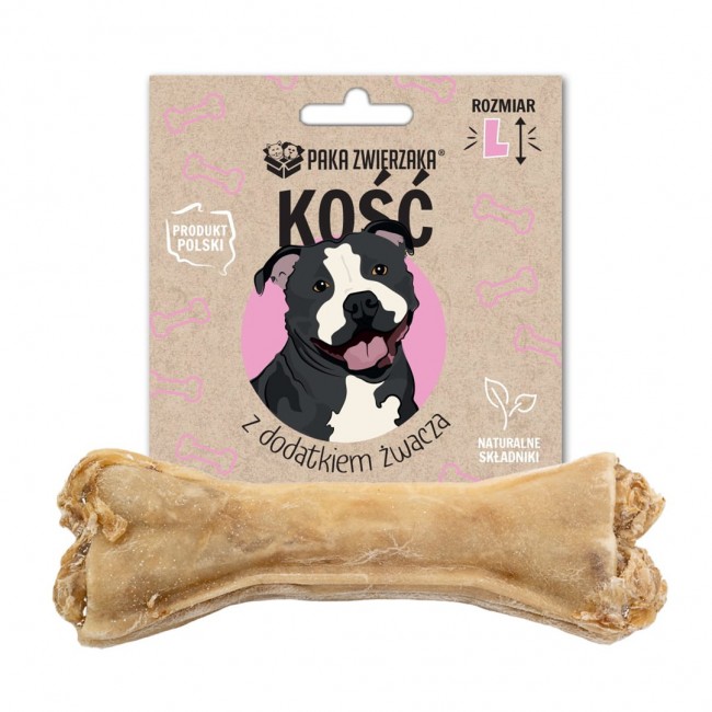 PAKA ZWIERZAKA Bone with tripe additive L 13,5 cm - dog treat - 70g PAKA ZWIERZAKA Bone with tripe additive L 13,5 cm - dog treat - 70g