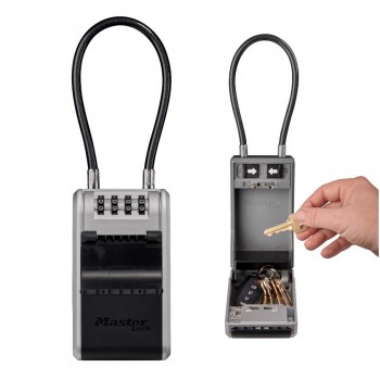 Masterlock Key box with combination lock and flexible cable shackle