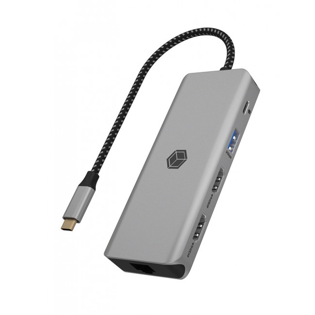 ICY BOX IB-DK4012-CPD Wired USB 3.2 Gen 1 (3.1 Gen 1) Type-C Anthracite, Black ICY BOX IB-DK4012-CPD Wired USB 3.2 Gen 1 (3.1 Gen 1) Type-C Anthracite, Black