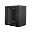 Lanberg wall-mounted installation rack cabinet 19'' 12U 600x450mm black (glass door) Lanberg wall-mounted installation rack cabinet 19'' 12U 600x450mm black (glass door)