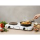 Esperanza EKH010W Adjustable electric cooker, 2 heating fields, white
