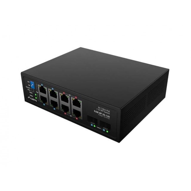 LANBERG ILGE-8P-2S-120 LIGHT INDUSTRIAL POE SWITCH 4XBT 4XAT 2XSFP DIN GIGABIT ETHERNET LANBERG ILGE-8P-2S-120 LIGHT INDUSTRIAL POE SWITCH 4XBT 4XAT 2XSFP DIN GIGABIT ETHERNET