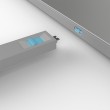 Lindy USB Type C Port Blocker Key - Pack of 4 Blockers, Blue