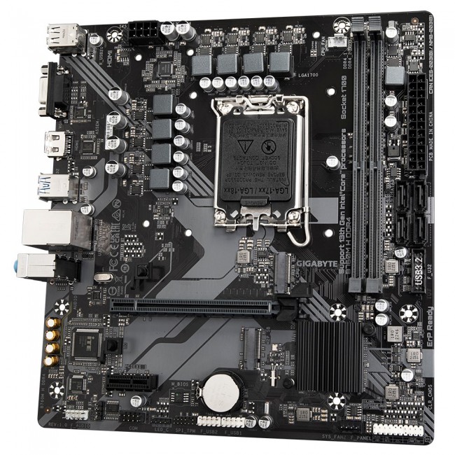 GIGABYTE B760M H DDR4 Motherboard - Supports Intel Core 14th Gen CPUs, 6+1+1 Phases Digital VRM, up to 3200MHz DDR4 (OC), 2xPCIe 4.0 M.2, GbE LAN, USB 3.2 Gen1 GIGABYTE B760M H DDR4 Motherboard - Supports Intel Core 14th Gen CPUs, 6+1+1 Phases Digital VRM, up to 3200MHz DDR4 (OC), 2xPCIe 4.0 M.2, GbE LAN, USB 3.2 Gen1