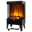 Electric Fireplace NEO TOOLS 2000 W, 3D Flame Effect, Thermostat, Black