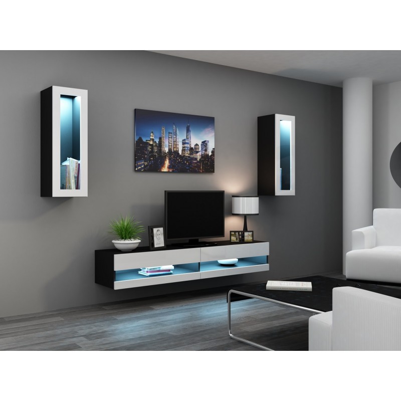 Cama TV stand VIGO NEW 30/140/40 black/white gloss Cama TV stand VIGO NEW 30/140/40 black/white gloss