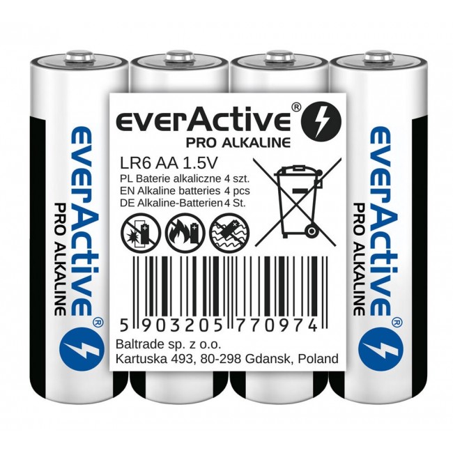 Alkaline batteries everActive Pro Alkaline LR6 AA - 4 pieces Alkaline batteries everActive Pro Alkaline LR6 AA - 4 pieces