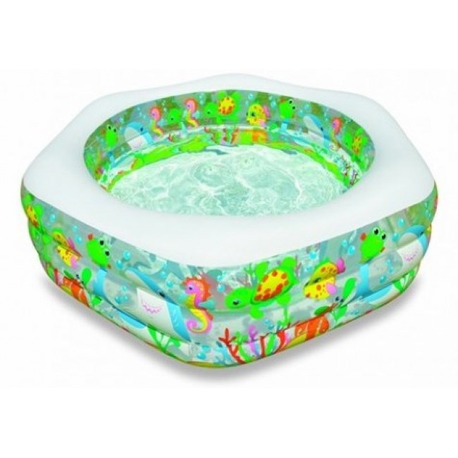 PROMO Coral Reef Pool with Inflatable Floor, Hexagonal in Box 191x178x61cm 56493NP INTEX PROMO Coral Reef Pool with Inflatable Floor, Hexagonal in Box 191x178x61cm 56493NP INTEX