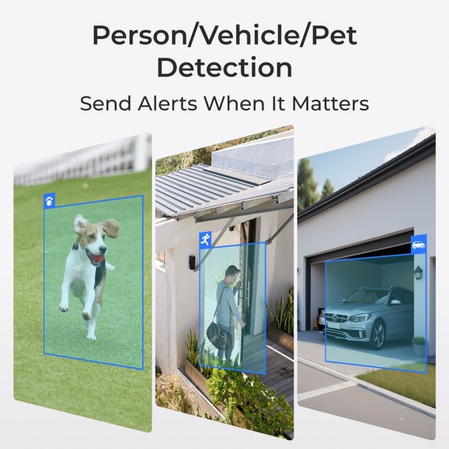 Reolink P340 - Smart 12MP PoE Bullet Camera, Person/Vehicle/Pet Alerts, Color Night Vision, Two-Way Audio