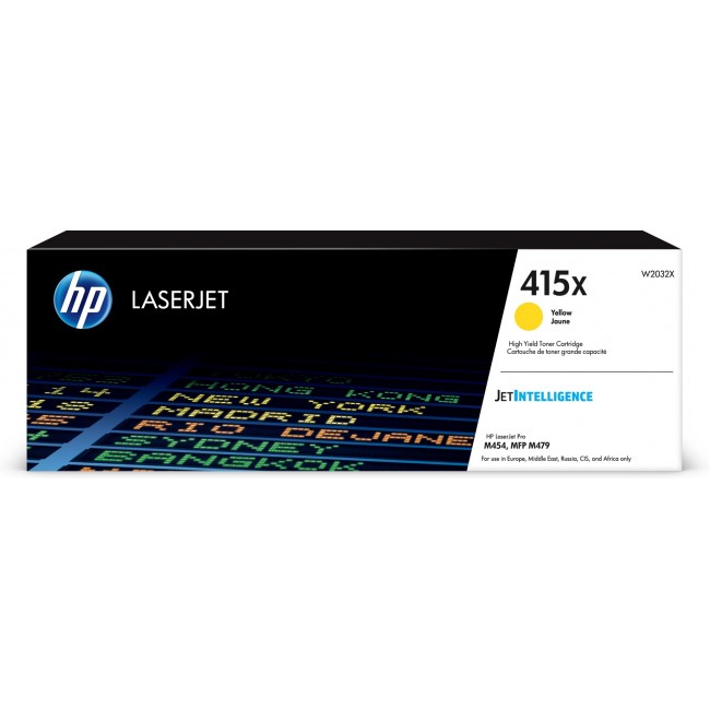 HP 415X High Yield Yellow Original LaserJet Toner Cartridge HP 415X High Yield Yellow Original LaserJet Toner Cartridge