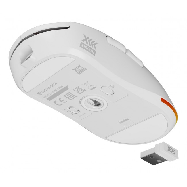 GENESIS Zircon XIII mouse Gaming Ambidextrous RF Wireless + USB Type-C Optical 26000 DPI