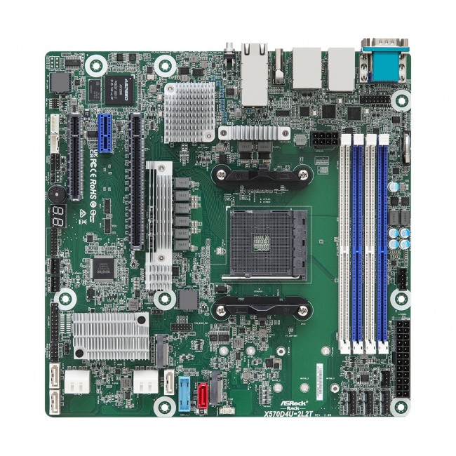 Asrock X570D4U-2L2T/BCM motherboard AMD X570 Socket AM4 micro ATX