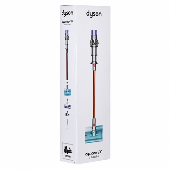 Dyson V10 Submarine 2-in-1 stick vacuum Battery Dry&wet Bagless 0.76 L Copper, Grey