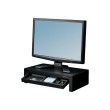 Fellowes Computer Monitor Stand with 3 Height Adjustments - Designer Suites Monitor Riser with Storage Tray - Ergonomic Adjustable Monitor Stand for Computers - Max Weight 18KG/Max Size 21