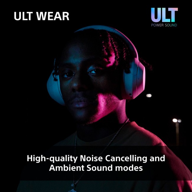 Sony ULT WEAR - Wireless Bluetooth Headphones with ULT POWER SOUND, Ultimate Deep Bass, Noise Cancelling, Clear Call Quality, Up to 30hr Battery Life, IOS & Android
