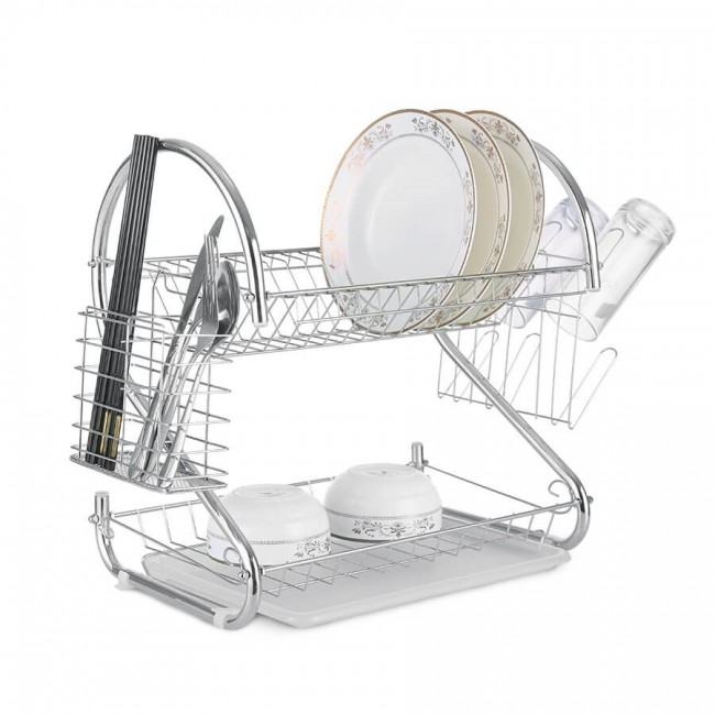 Dish drying rack 38 cm MAESTRO MR-1025-38 Silver