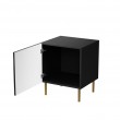 Bedside table 2 pcs. JUNGLE 53.5x40.5x44 black matt + golden legs Bedside table 2 pcs. JUNGLE 53.5x40.5x44 black matt + golden legs