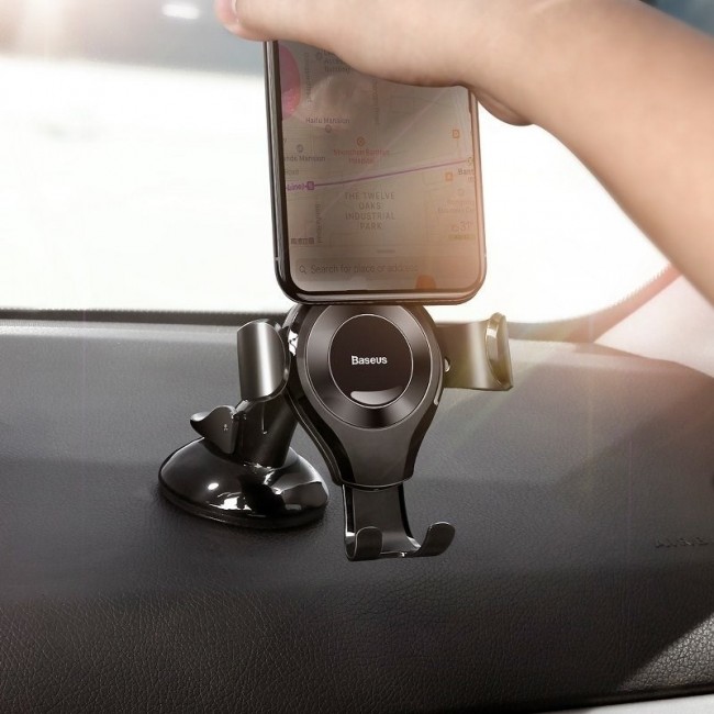 Gravity car mount Baseus Osculum for phone (black) Gravity car mount Baseus Osculum for phone (black)