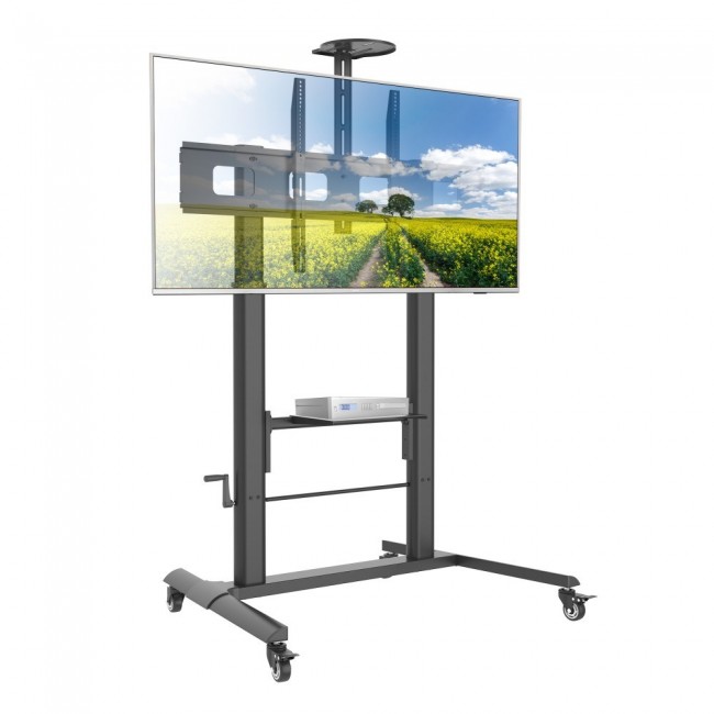Techly ICA-TR230 multimedia cart/stand Black Flat panel