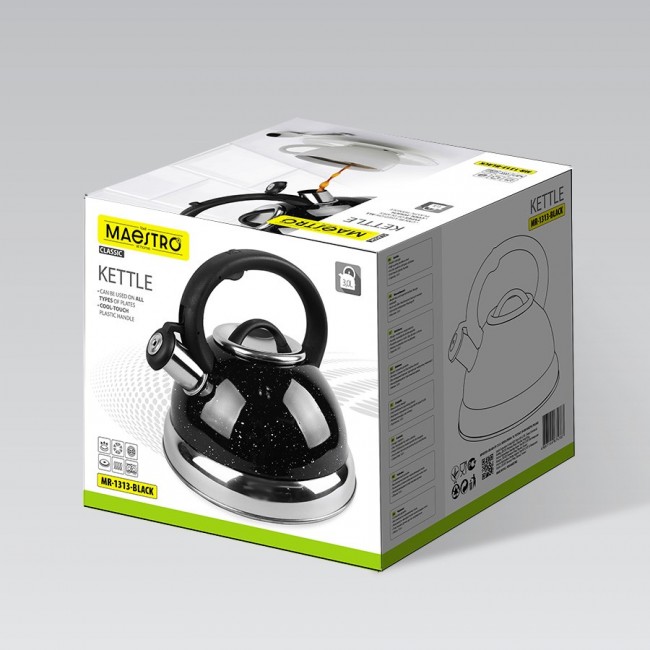 Kettle MAESTRO MR-1313C black 3 l