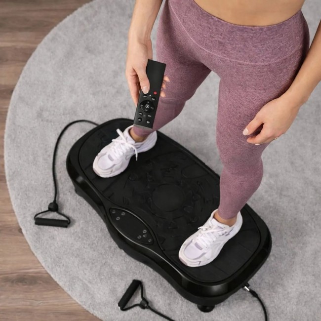 Extralink Moonwalk Spin Move Platofrma Wibracyjna do Cwiczen Fitness 200W czarna